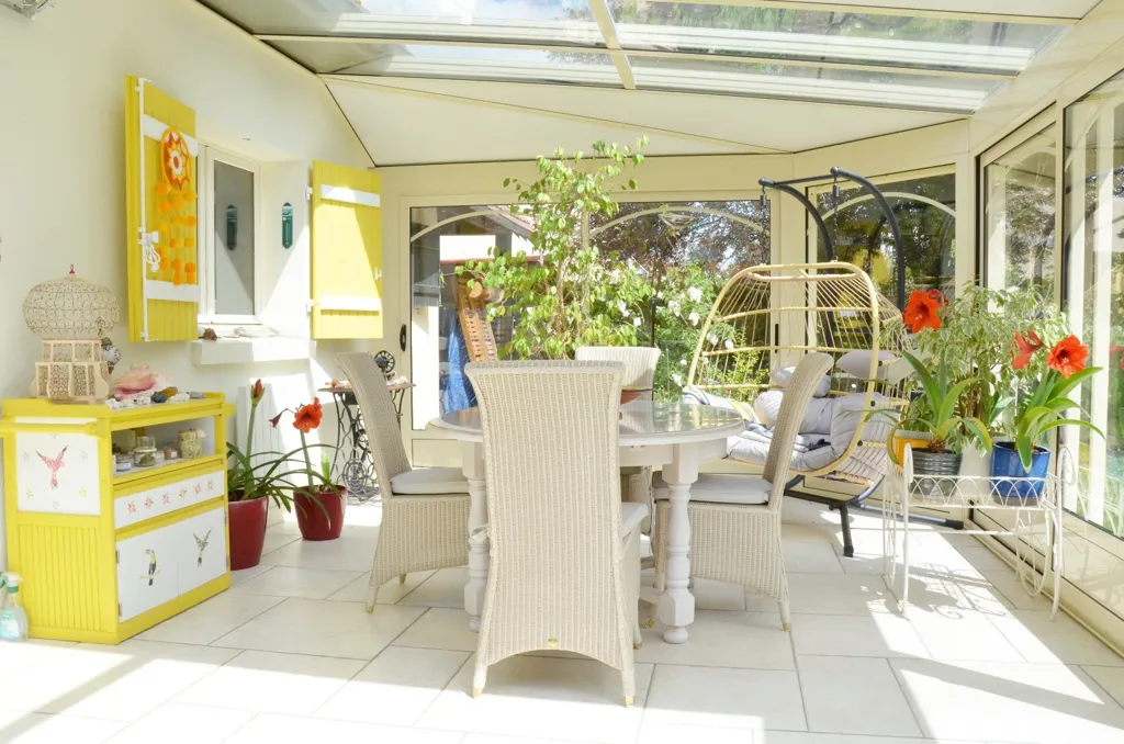 Terrace - Family House with Veranda in Mesnil Sevin