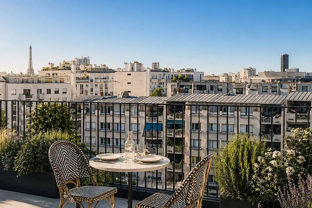 Terrasse - Luxury Flat with Eiffel View in Montrouge