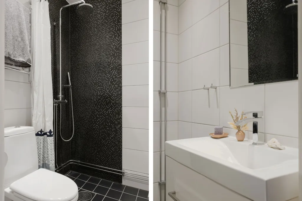 Salles de bain - Open-Plan Apartment with Balcony in Malmö
