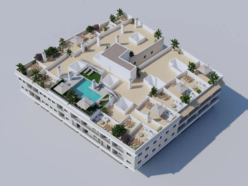 Vue aérienne - Penthouse with Pool in Algorfa, Alicante