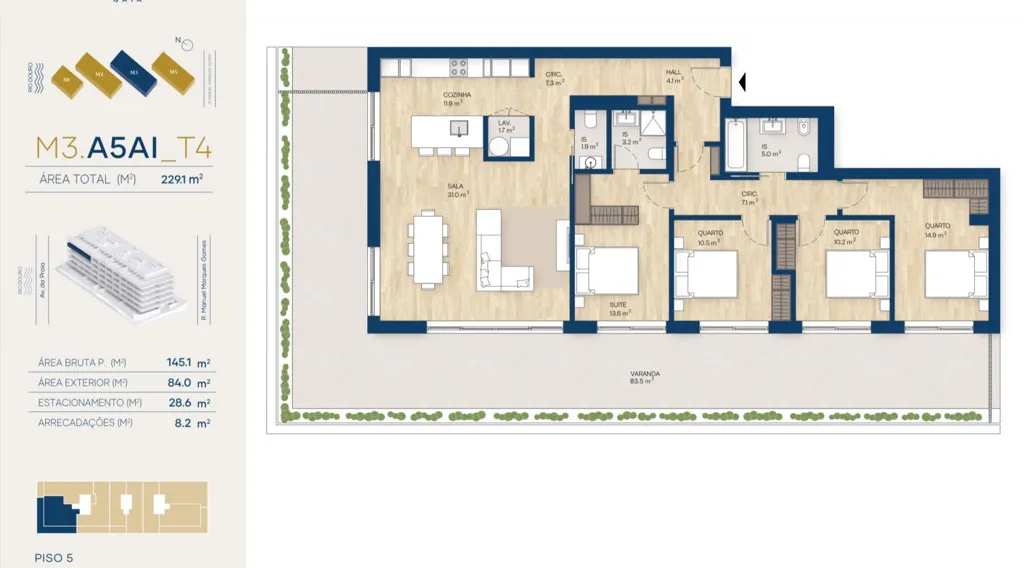 Plaan - Luxury Flat with River Views in Vila Nova de Gaia