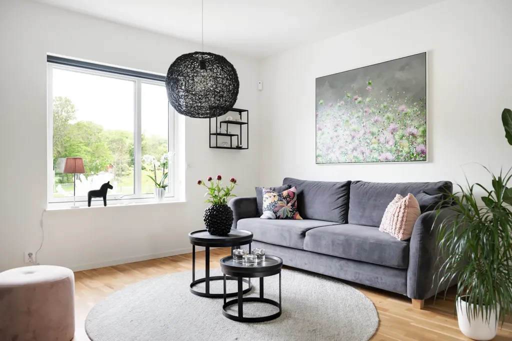Séjour - Apartment with Garden Access in Skåne