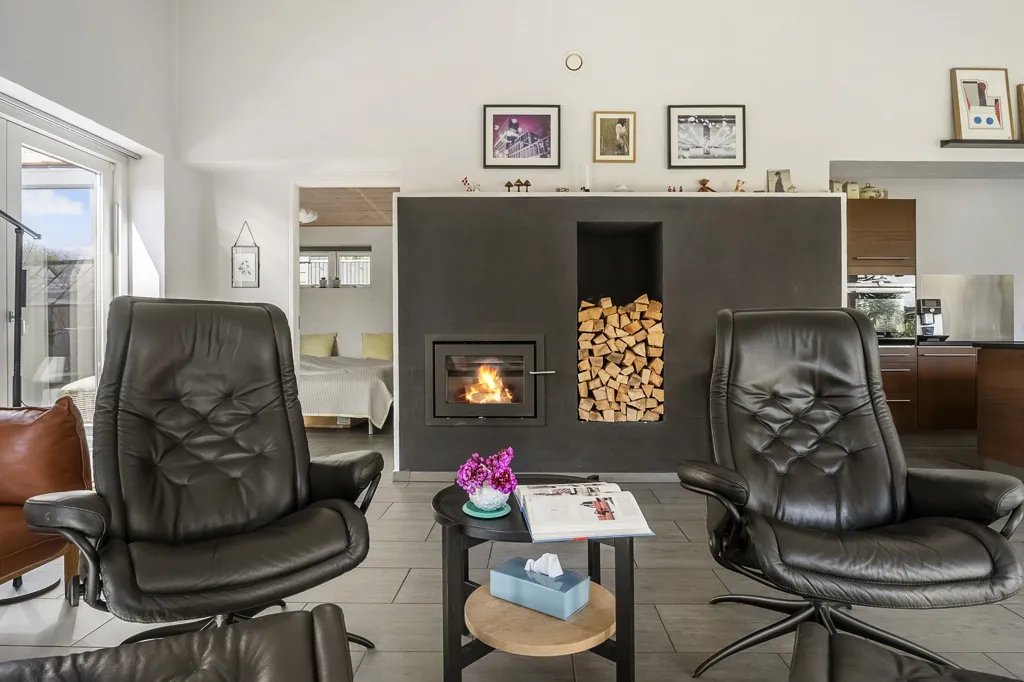 Living Room - Modern Luxury Villa with Spa in Juelsminde
