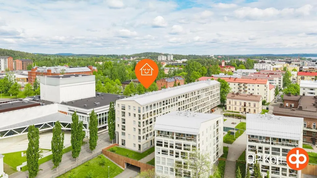 Vue aérienne - Modern Flats with Balcony in Kuopio