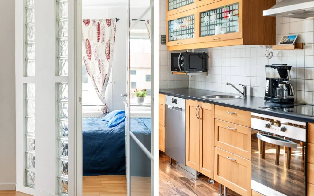 Kitchen - 2.5A Apartment with Balcony in Solbacken