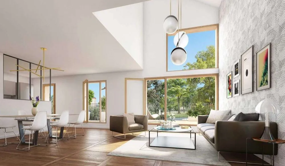 Séjour - Duplex de Luxe avec Terrasses Panoramiques à Paris