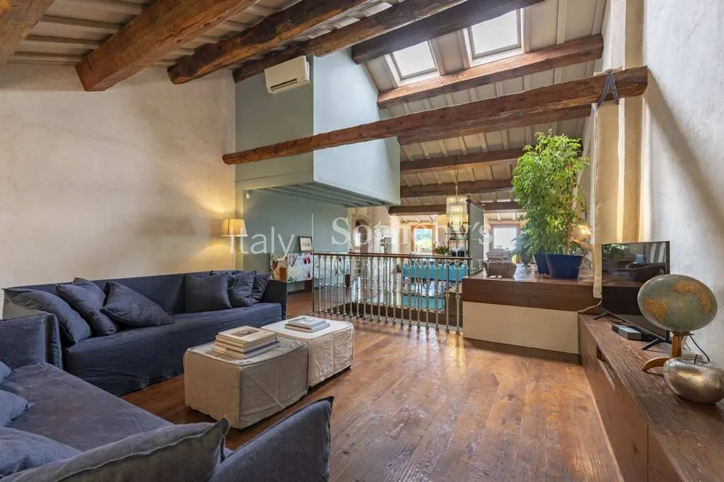 Séjour - Restored Attic Apartment with Panoramic Terrace in Asolo
