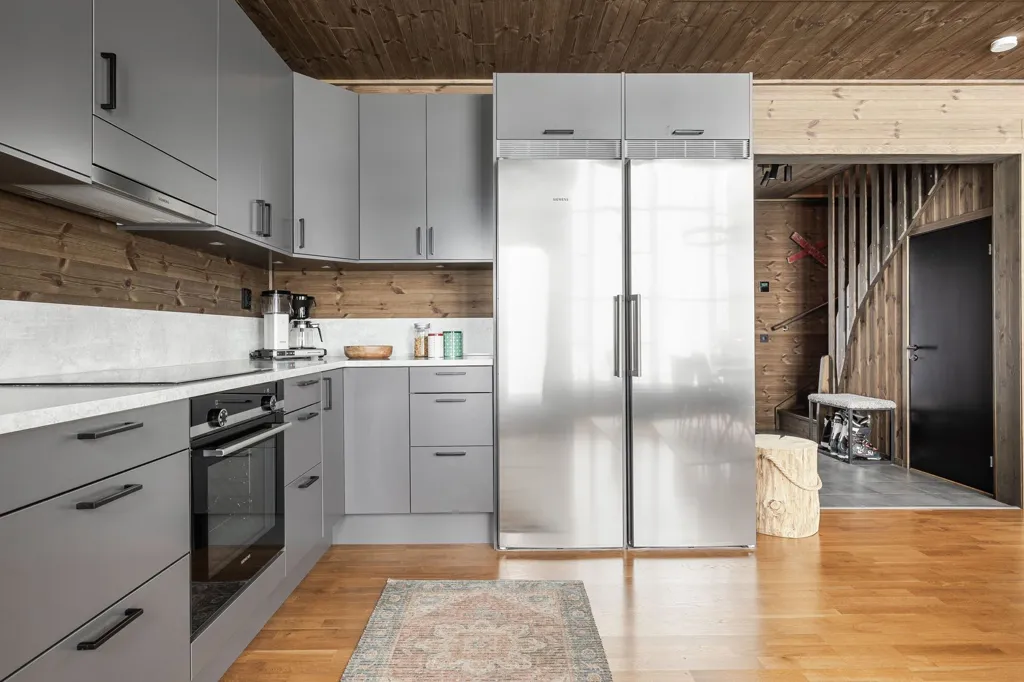 Köök - Duplex Apartment with Mountain View in Storhogna