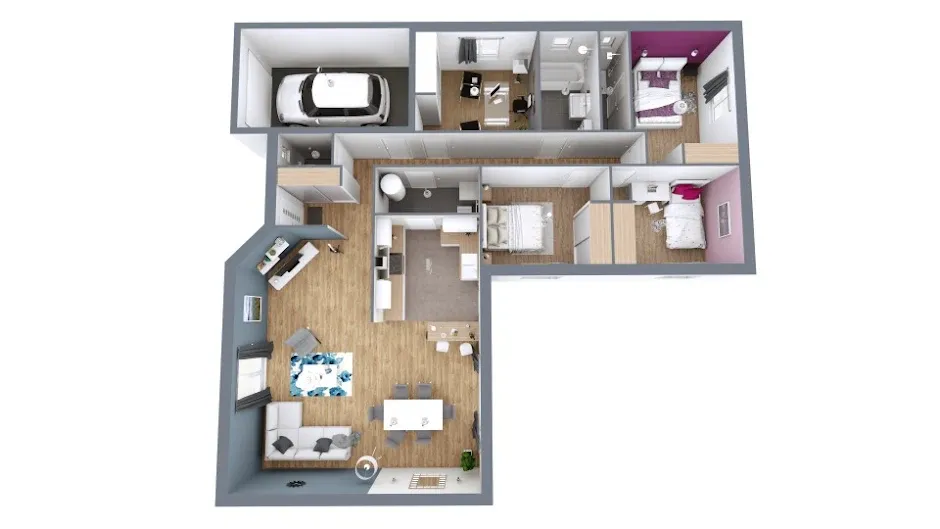 Floor Plan - New Build House with Smart Features in Le Mung