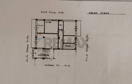 Plan - Semi-Independent Apartment with Balcony in Pizzoli