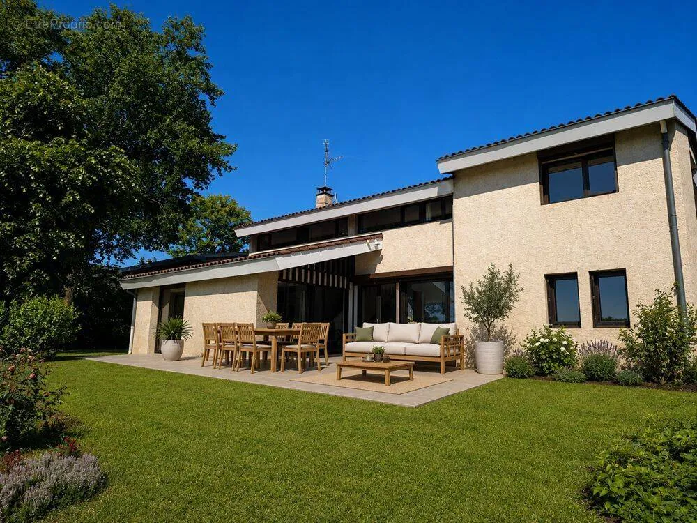 Terrasse - Villa d'Architecte avec Vue sur les Monts du Lyonnais à Lyon-5e