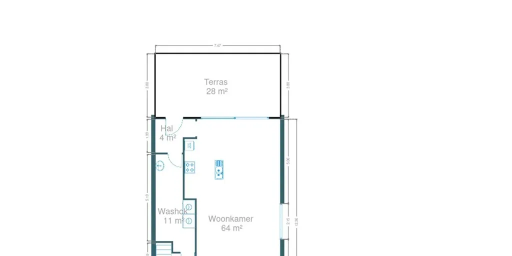 Plan - Maison Moderne avec Terrasse à Beerse