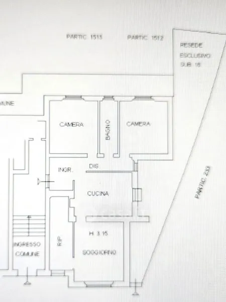 Floor Plan - Apartment with Private Garden in Colle di Val d'Elsa