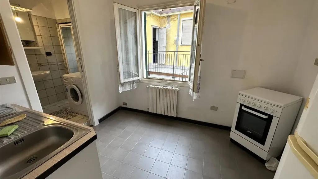 Kitchen - Trilocale with Balcony in Noli Historic Centre