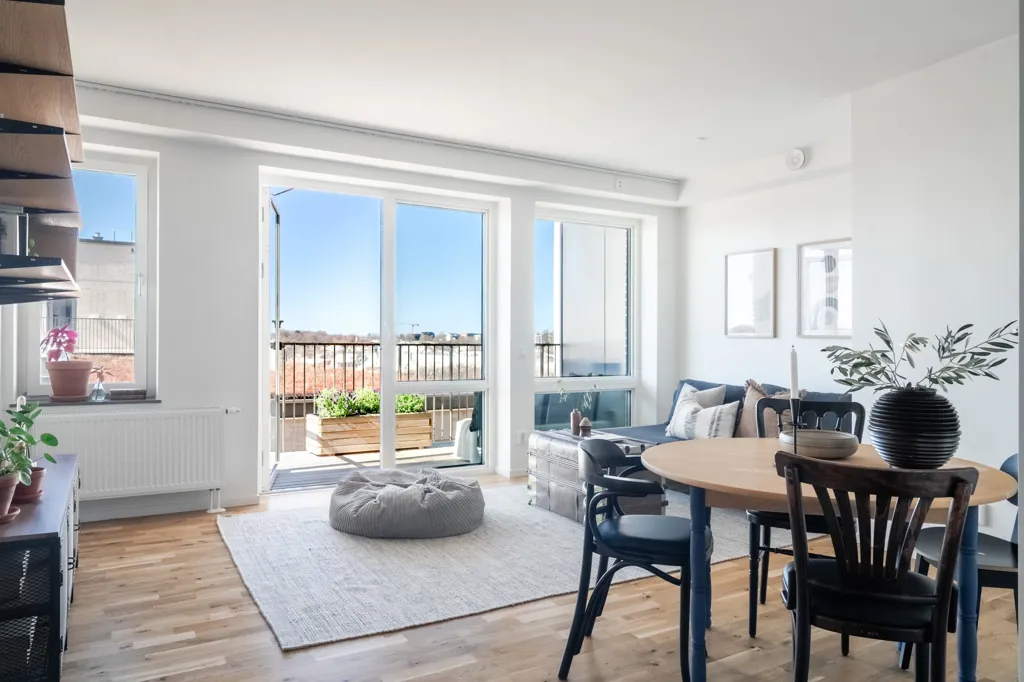 Soggiorno - Modern Two-Bedroom Flat with Balcony in Skåne