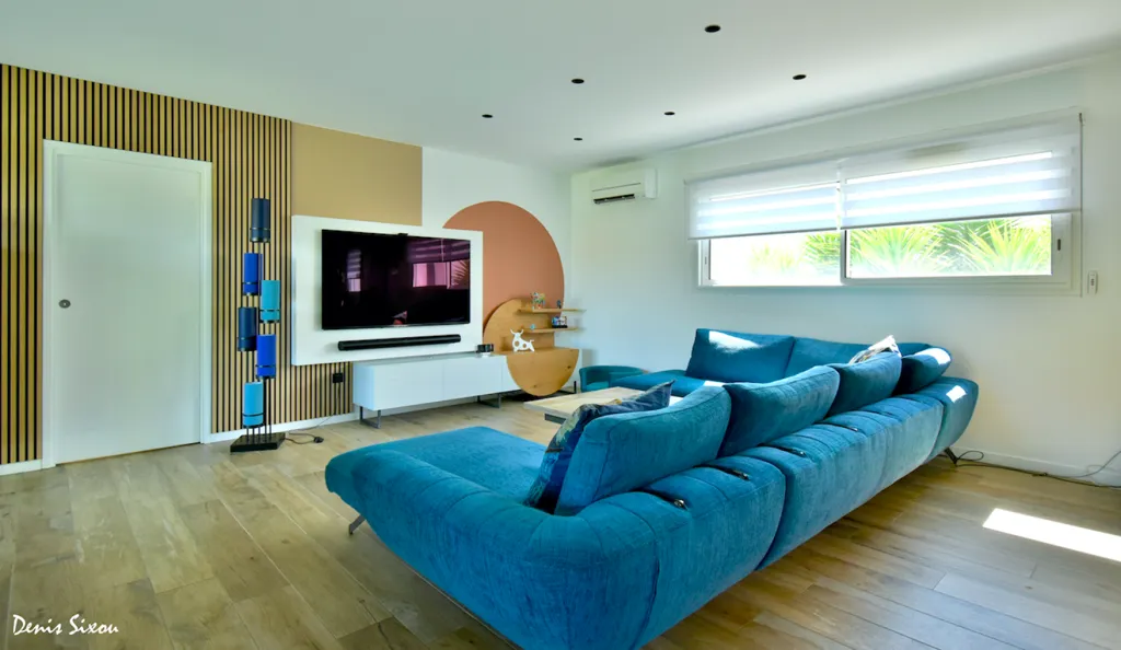 Séjour - Maison Moderne avec Piscine à Boucau