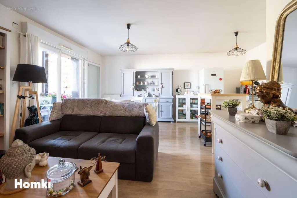 Living Room - Modern Apartment with Loggia in Nantes