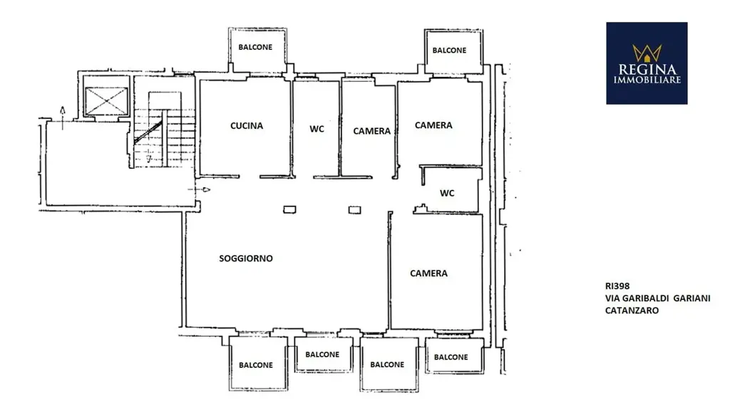Plan - Apartment with Balconies in Catanzaro