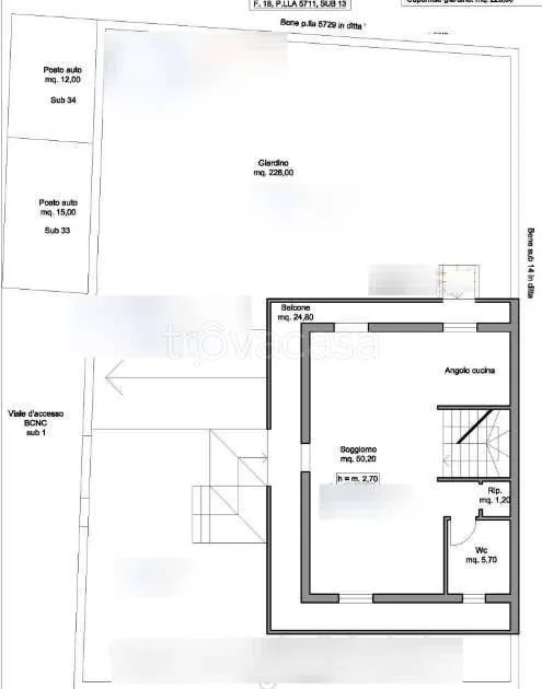 Grundriss - Villa with Two Parking Spots in San Felice a Cancello
