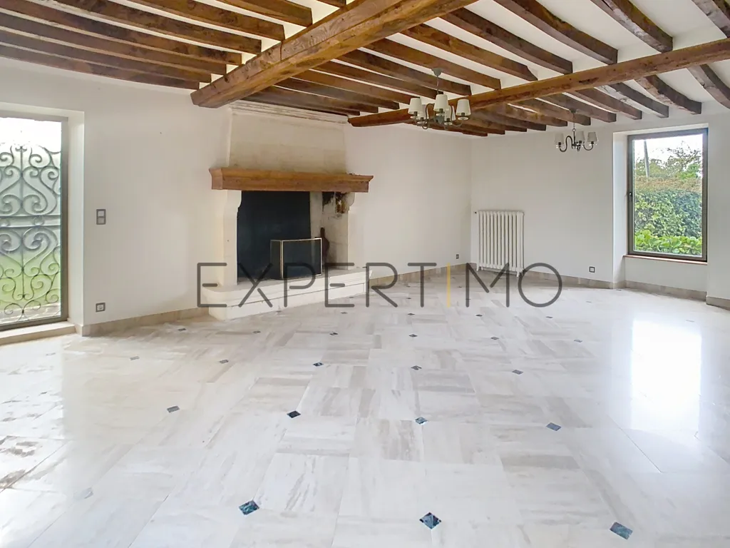 Living Room - Renovated Stone House with Workshop in Noyers-Bocage