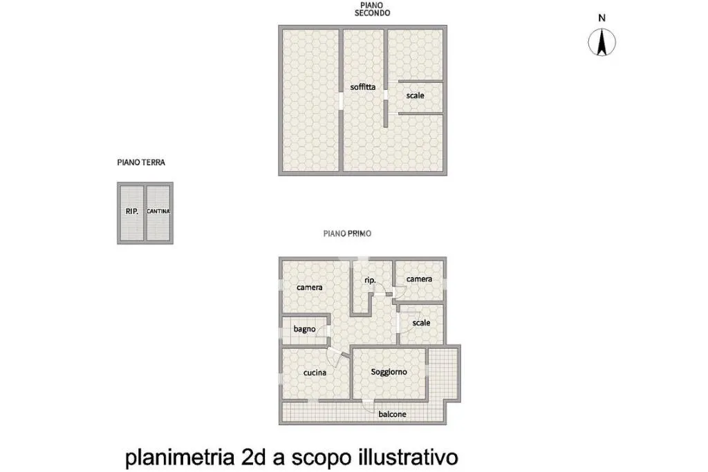 Planimetria - Two-Level Villa with Garden in Sambuceto