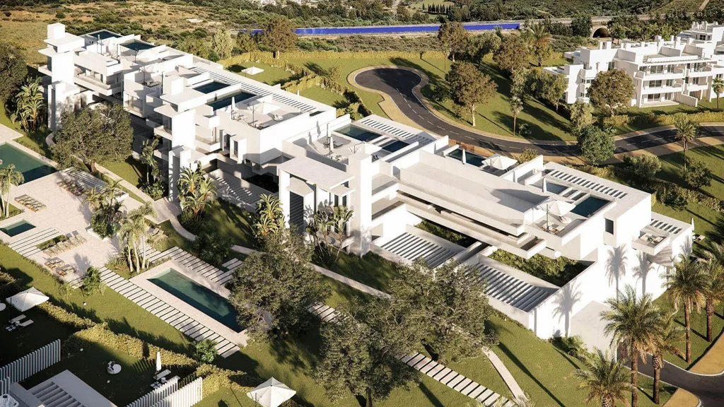 Vue aérienne - Luxury Apartment with Pool in Casares