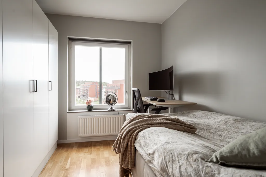 Bedrooms - Modern Flat with Balcony in Gothenburg