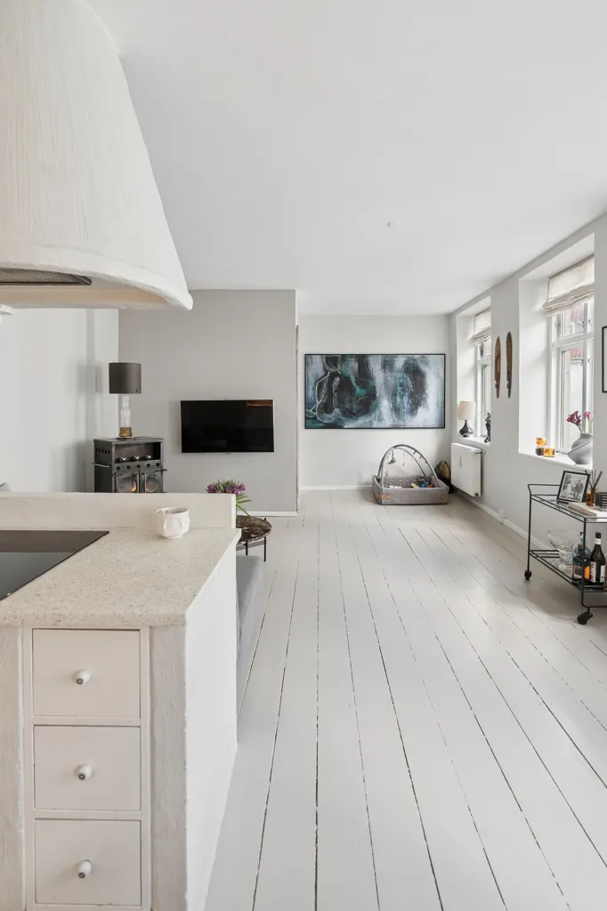 Köök - Apartment with Fireplace in Copenhagen