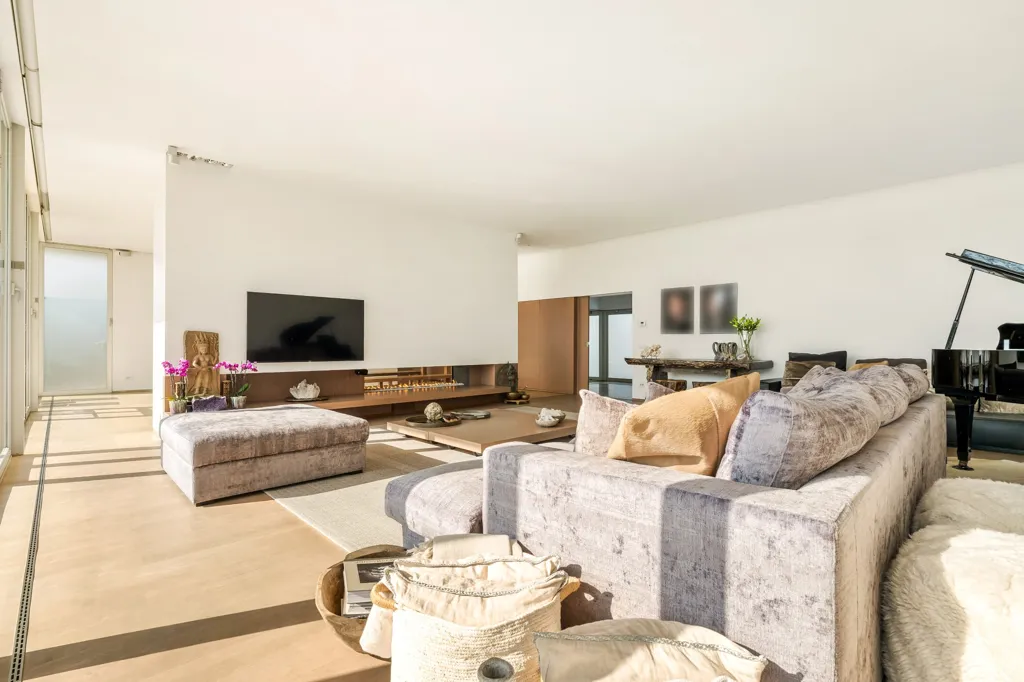 Living Room - Modern Villa with Wellness Area in Dessel