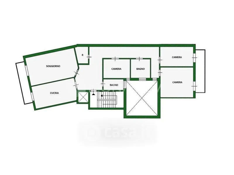 Grundriss - Penthouse Apartment with Balcony in Andria