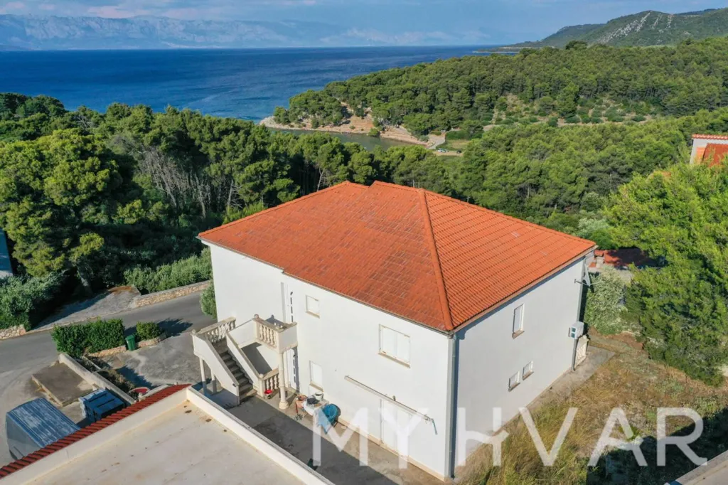 Vue aérienne - Family House with Seafront in Jelsa