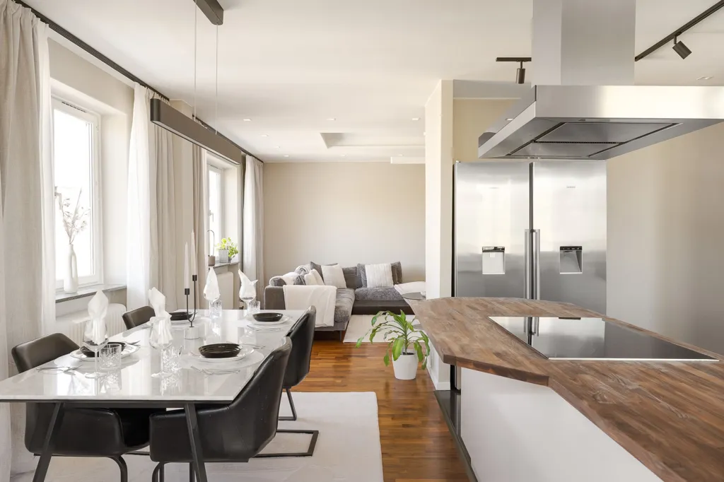 Kitchen - Corner Apartment with Park View in Norrköping