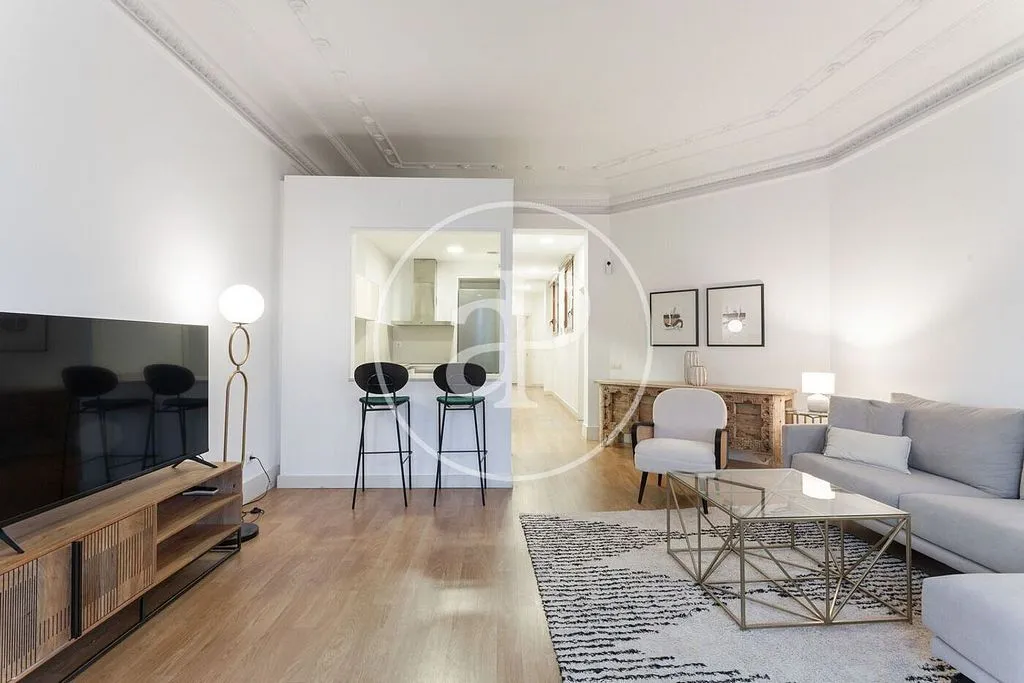 Séjour - Modernist Flat with Balcony in La Dreta de l'Eixample