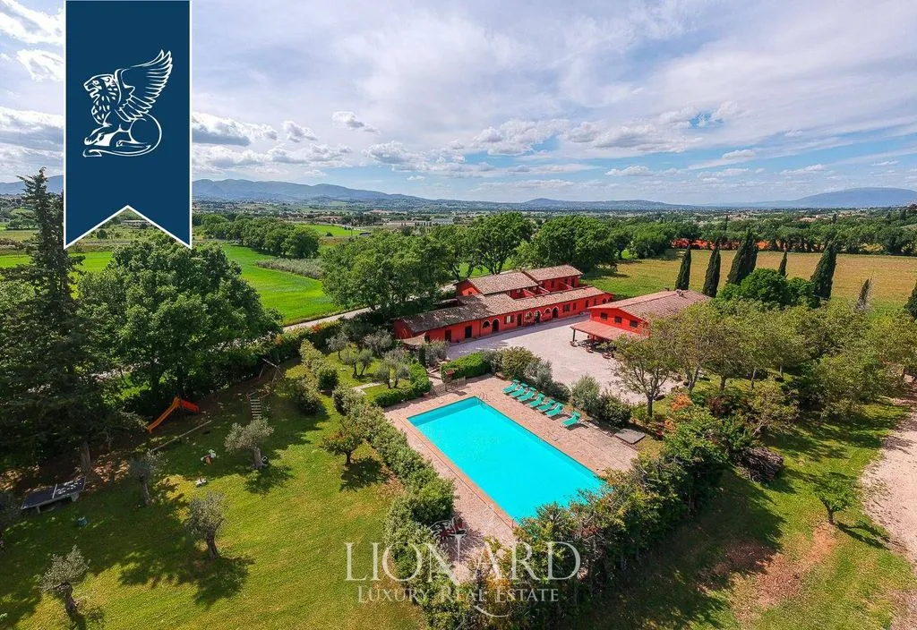 Vue aérienne - Luxury Farmhouse with Pool near Spoleto
