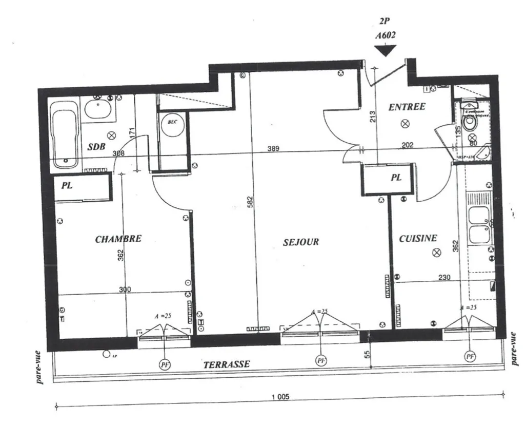 Plaan - 3-Piece Apartment with Balcony in Châtillon