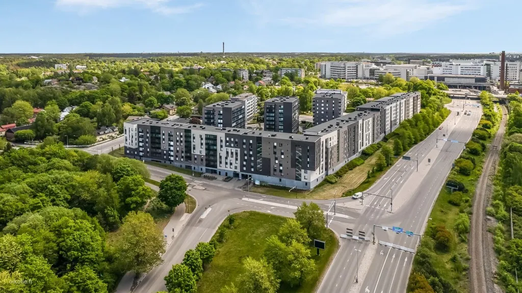 Aerial - Modern Apartment with Balcony in Nummi, Turku
