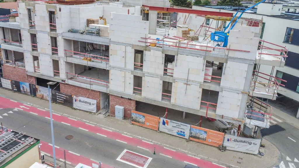 Vue aérienne - Appartements Écoénergétiques au Centre de Halle