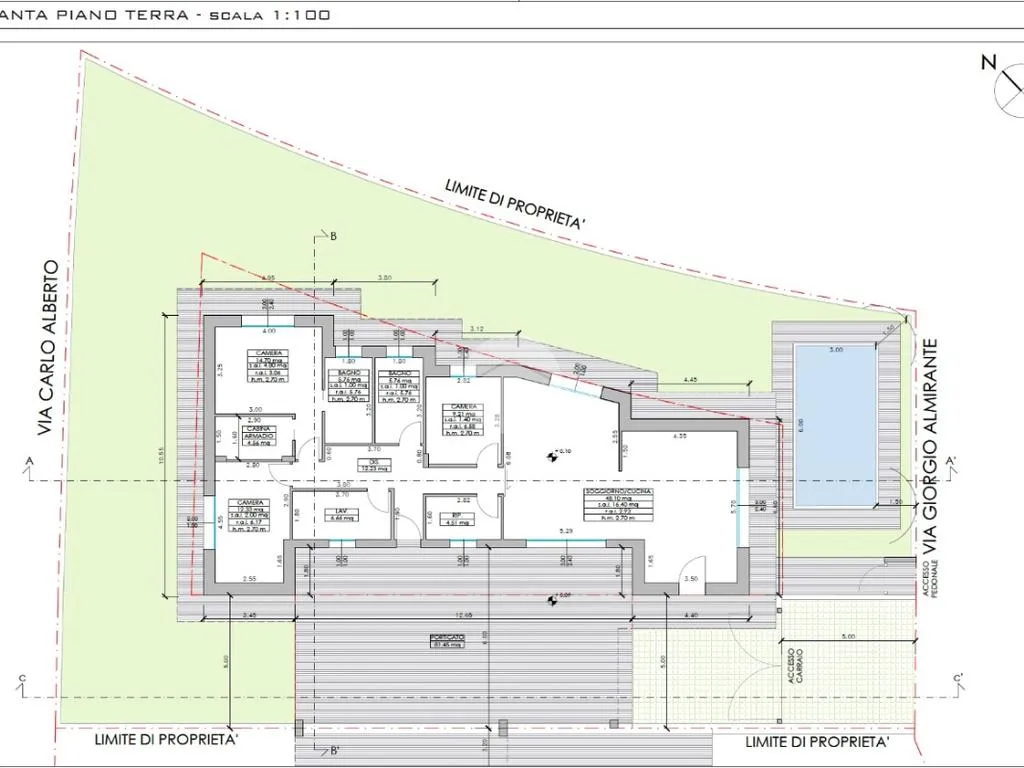 Planimetria - Buildable Plot with Approved Project in San Giovanni Lupatoto