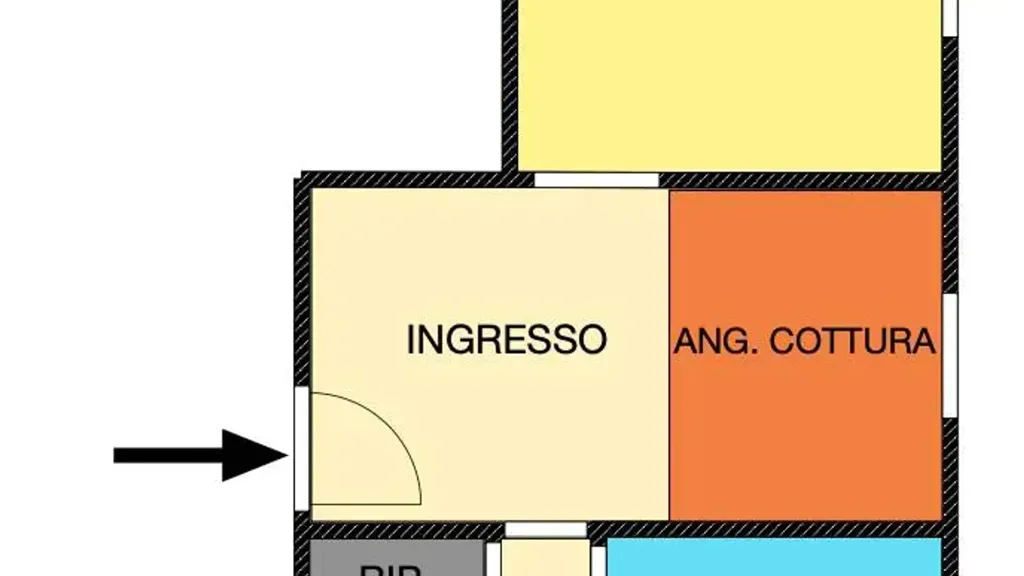 Plan - Rustic-Style Flat with Balcony in Florence