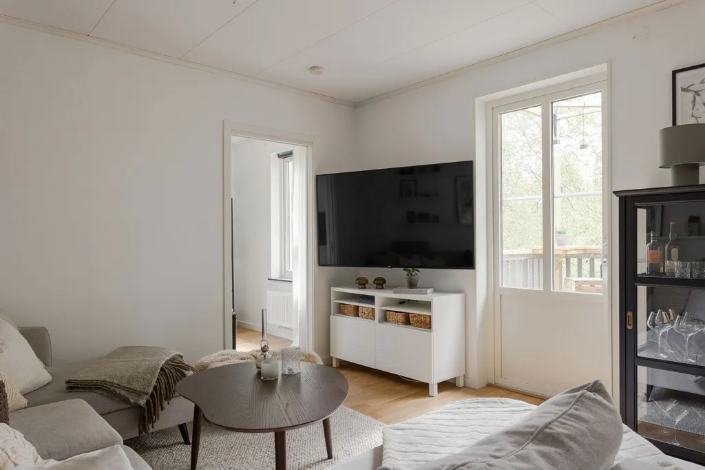 Séjour - Apartment with Balcony near University in Växjö