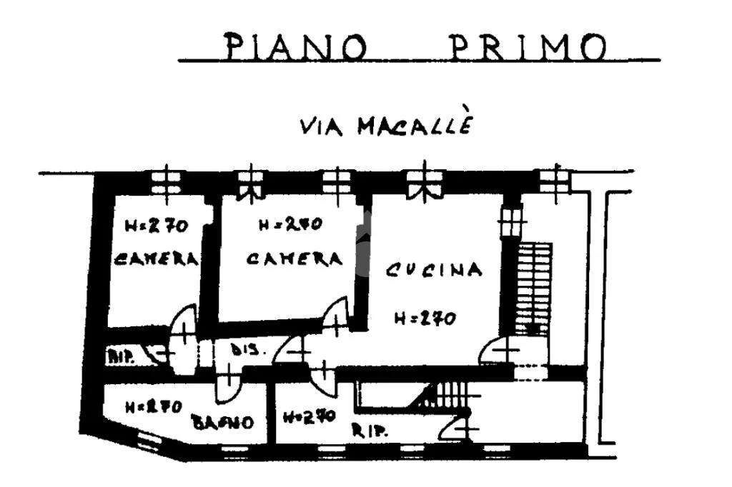 Plan - Rustic 3-Bedroom Apartment in Saluzzo