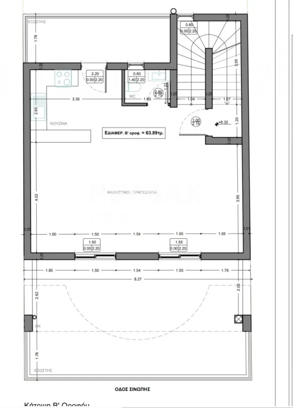 Planimetria - Apartment with Balcony and View in Volos