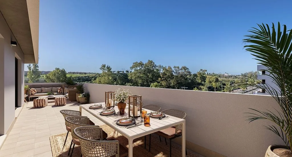 Terrasse - New Flat with Pool in Entrenúcleos