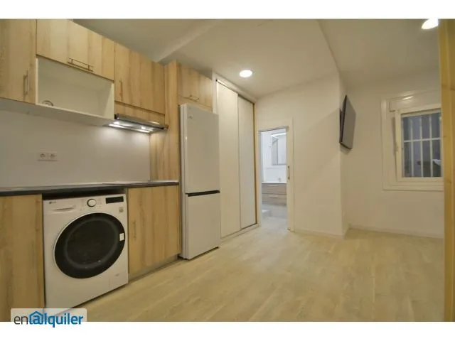 Köök - Modern Studio with Air Conditioning in Retiro
