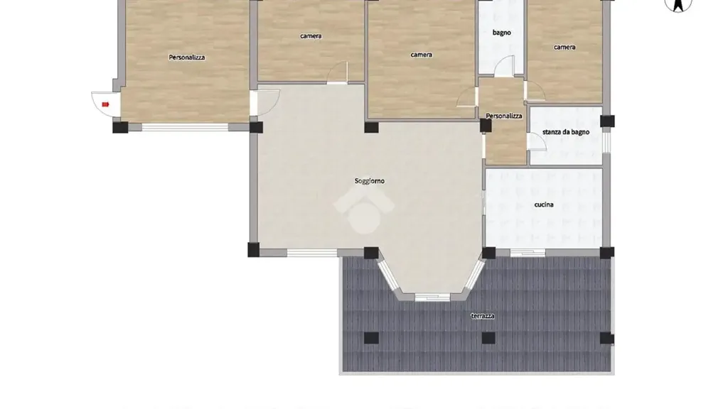Plaan - Spacious Apartment with Terrace in Rende