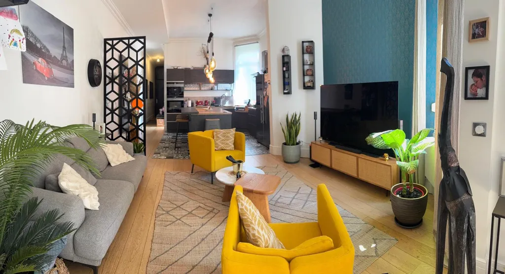 Séjour - Appartement de Luxe avec Jardin à Lille