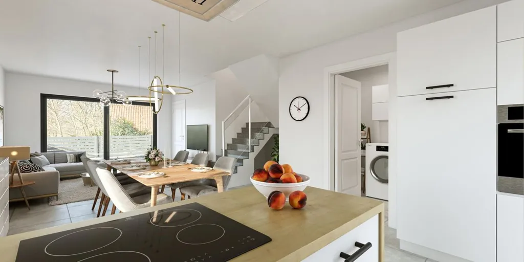Köök - Duplex Flat with Terrace in Nimy, Mons