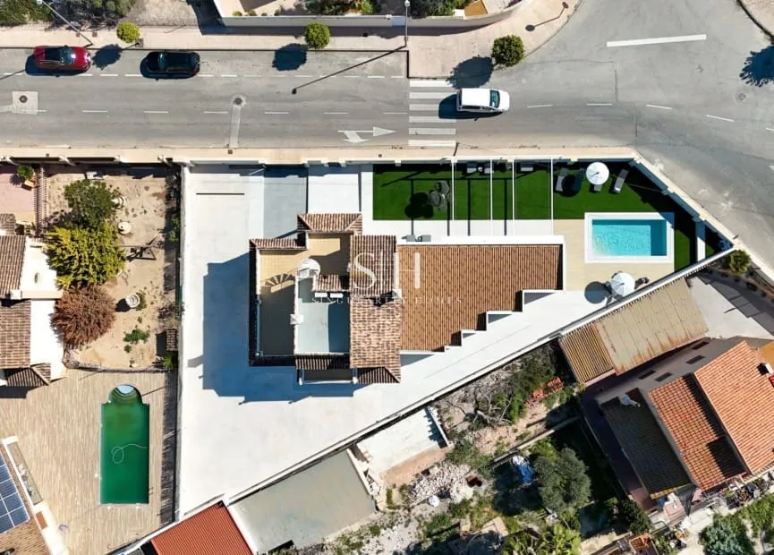 Aerial - Contemporary Villa with Private Pool in San Fulgencio