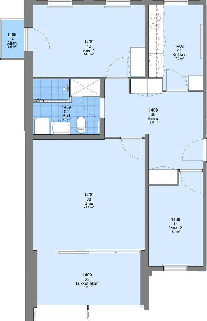 Appartement 3 pièces à Esbjerg