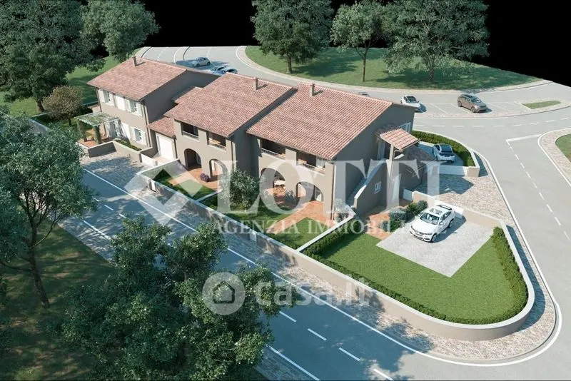 Vue aérienne - Independent Apartment with Garden in Pontedera